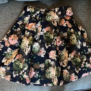 Louche floral navy skirt Size S/ UK 10